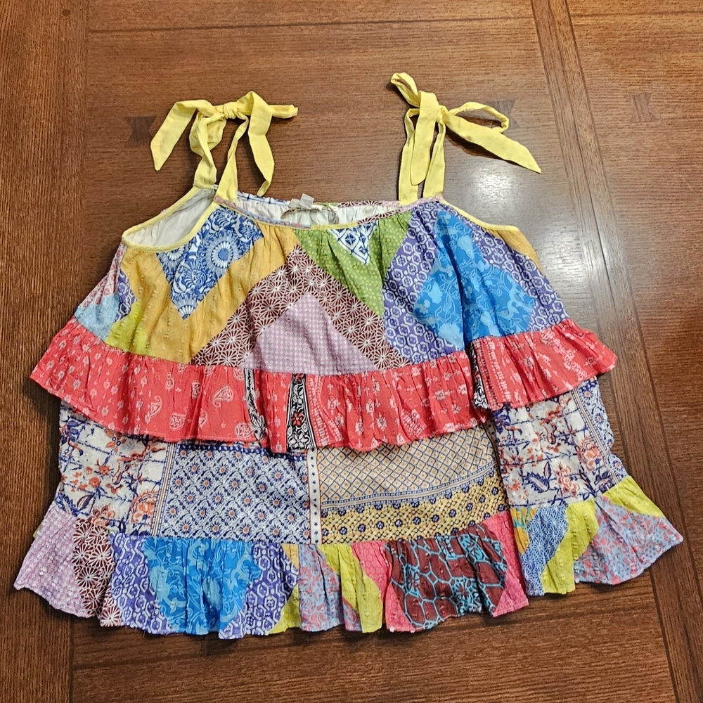Anthropologie Let Me Be Patchwork Tank NWT Size 12